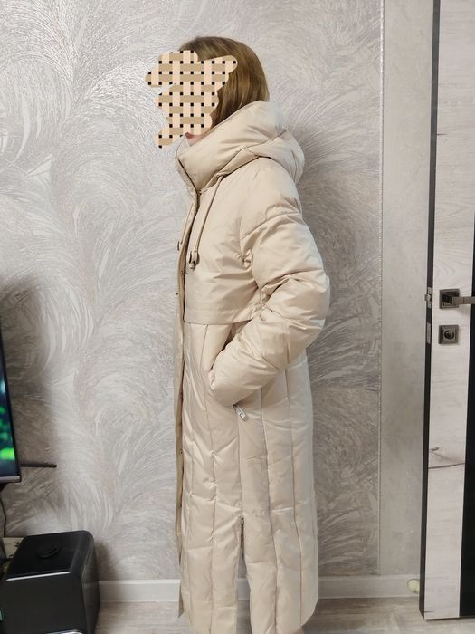 Стеганное зимнее пальто