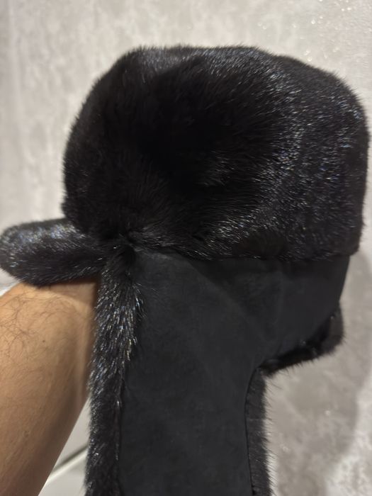 Шапка ушанка норковая