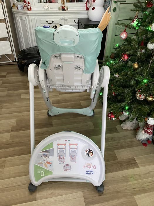 Scaun de masa Chicco Polly 2 Start 4roti, Froggy, 0 luni+