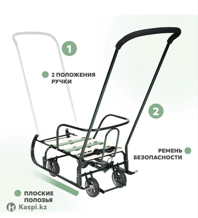 Санки с выдвижными колёсами