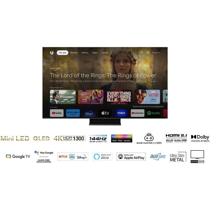 TCL mini LED 126 cm 4k 144 Hz model 50C805