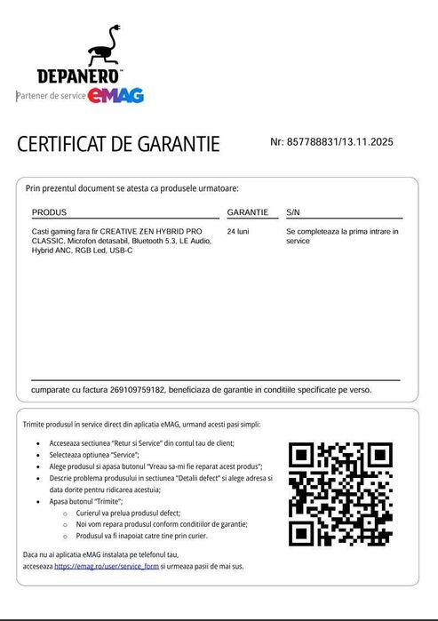 Casti gaming fara fir Creative zen hybrid pro classic