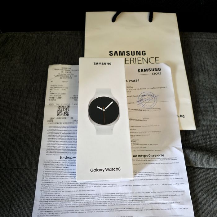 44mm Samsung watch 8 Experience Store Гаранция 2027г. Silver