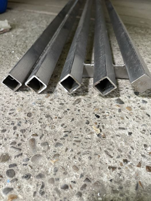 Tevi(gratar) inox alimentar 100% 2,5x2,5 foarte calitativ