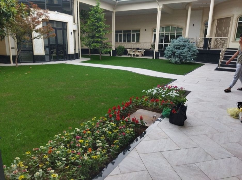 Газон ланшафти хизматлари арча дорилаш кесиш  афикт 100 %