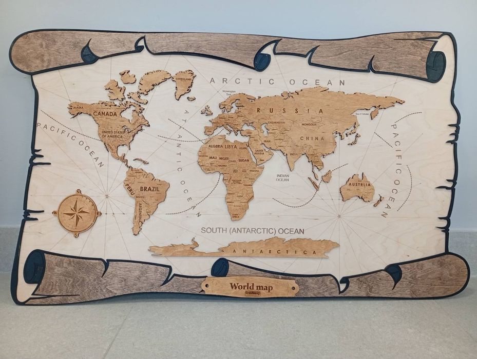 Винтидж карта на света