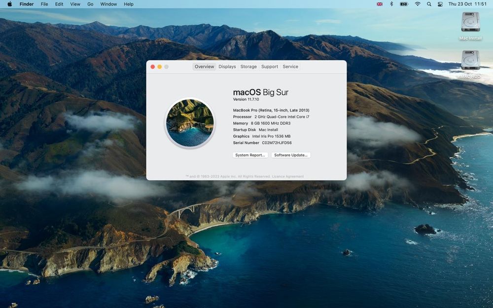 Macbook Pro Retina 15" (Late 2013), Intel Core i7, 8GB RAM, 128GB SSD