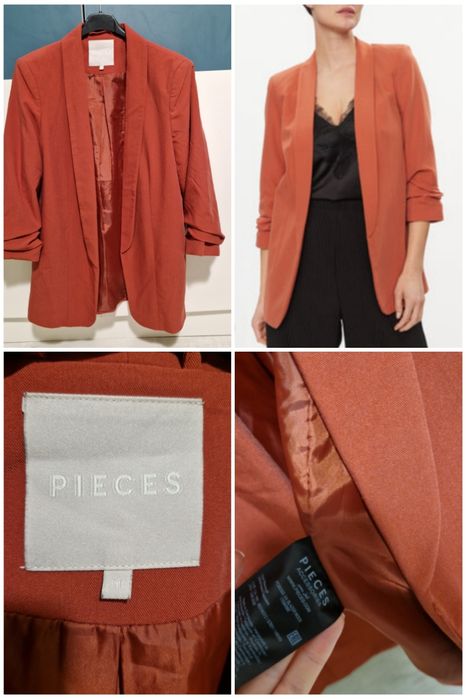 Сако в коралов цвят размер М