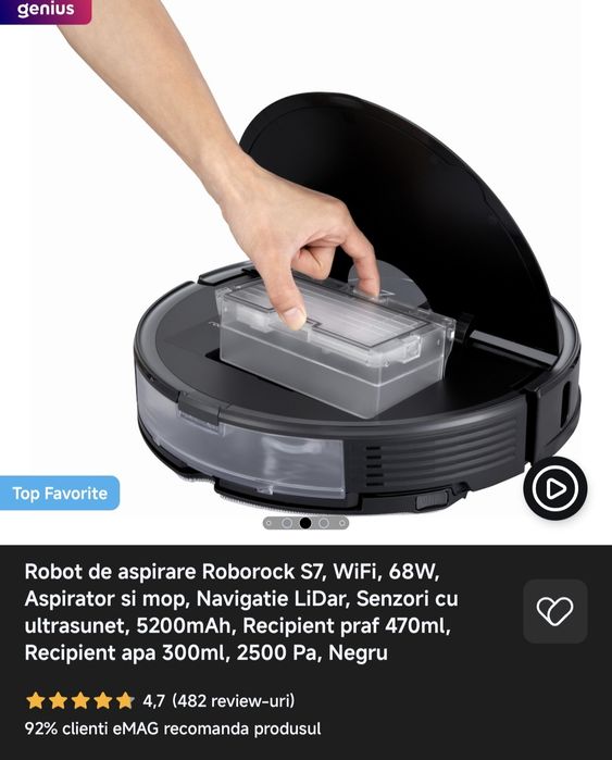 Roborok s7 puțin folosit