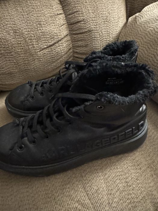 Ghete piele imblanite Karl Lagerfeld