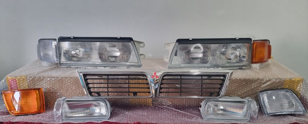 Мицубиси галант переходка Mitsubishi galant фара туманки решётка.