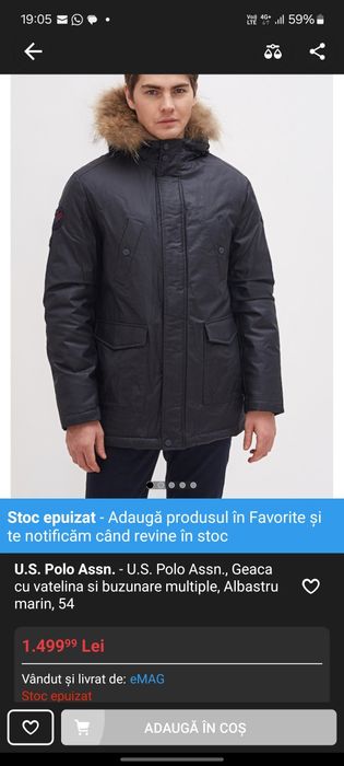 geaca iarna cu puf U.S POLO ASSN.
