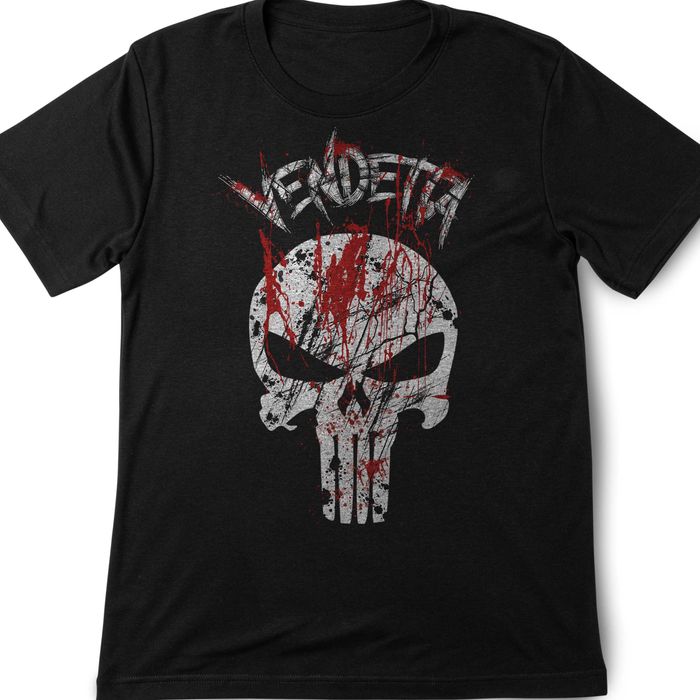Тениска с череп PUNISHER VENDETTA , мъжки дамски и детски модели XS-5XL