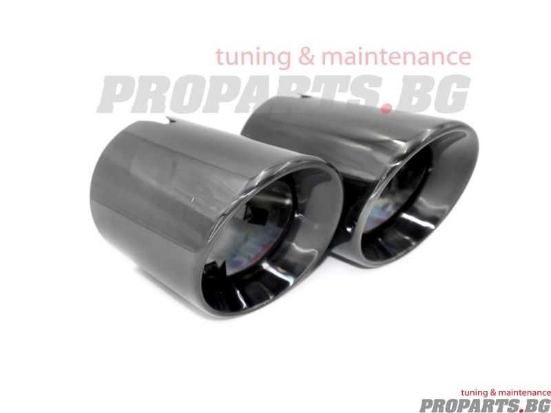 Хромиран черен ауспухов накрайник