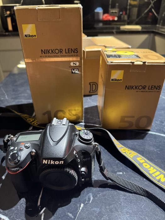 Nikon D610 DSLR 28228 shutter count, obiectiv 105mm si 50mm