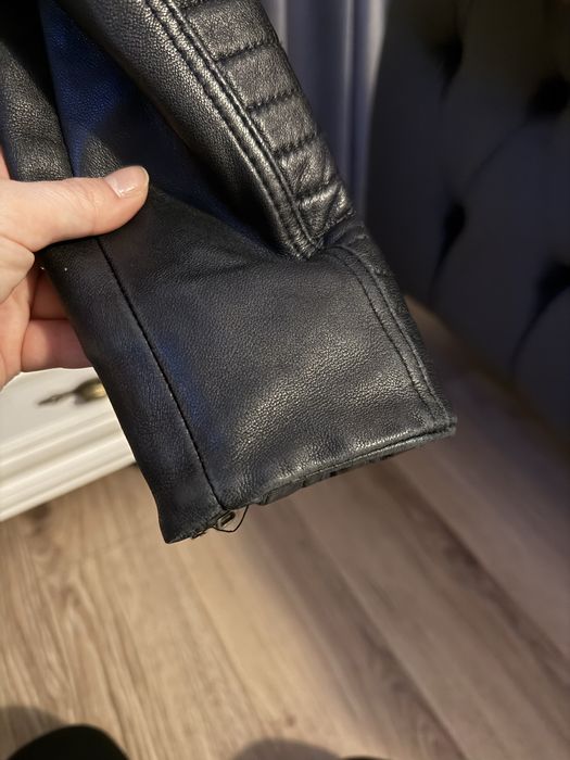 Geaca piele naturala cu blana