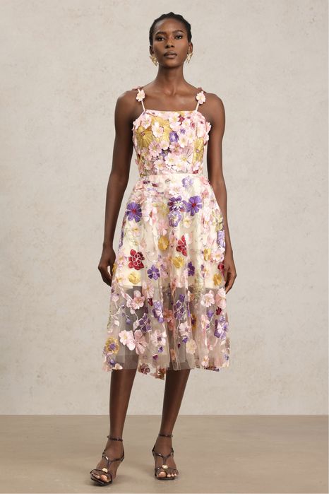 Fleur Halo миди рокля