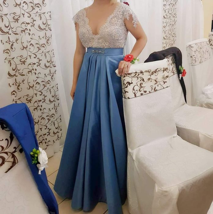 Rochie lunga eleganta doua piese de nasa speciala de seară,de ocazie