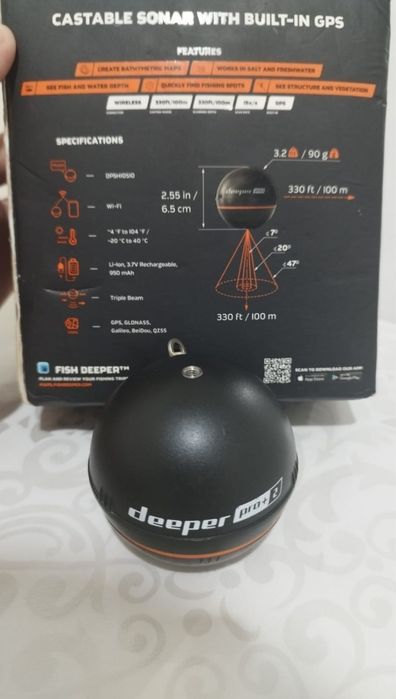 Беспроводной эхолот Deeper PRO+ 2 80000тг