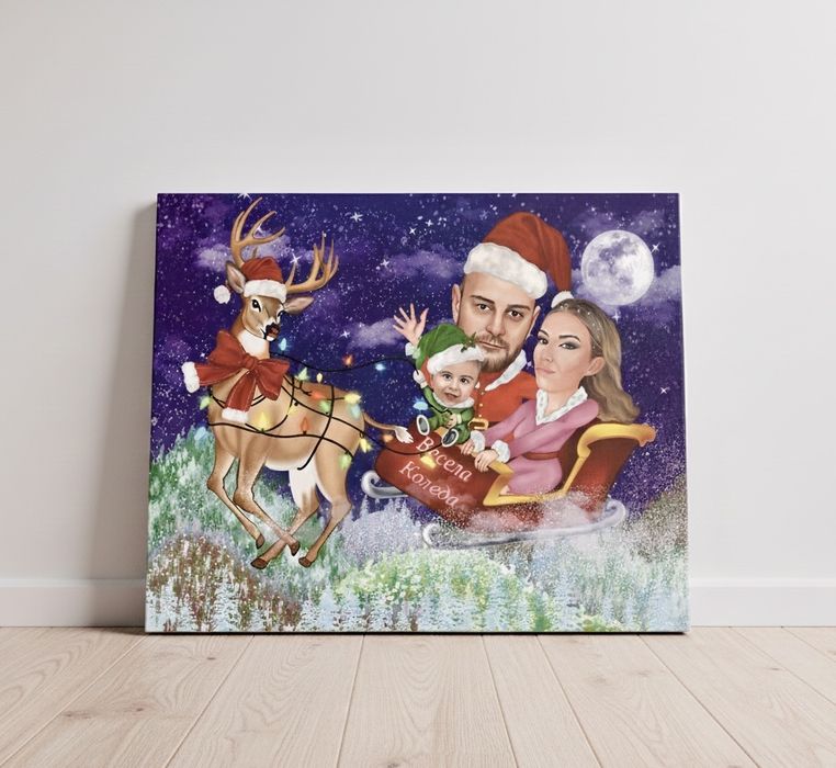 Карикатури върху канава