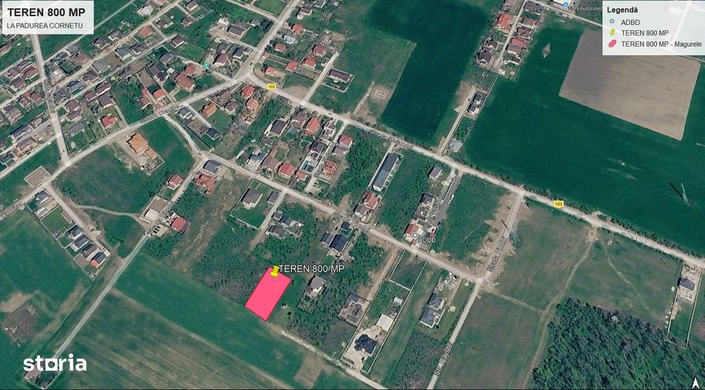 Teren de Casa 800 mp in Magurele langa Padurea Cornetu