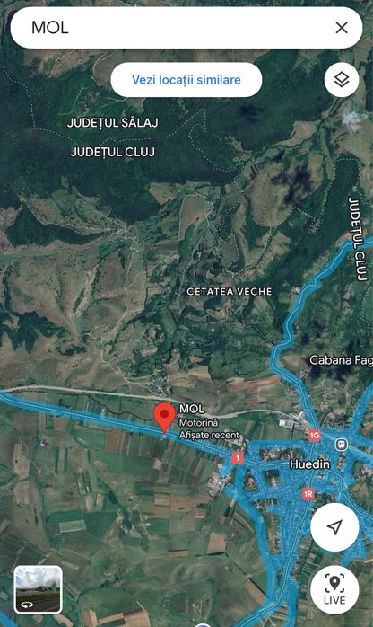 Vand teren cu CF la distanta de 1 km de Benzinaria MOL
