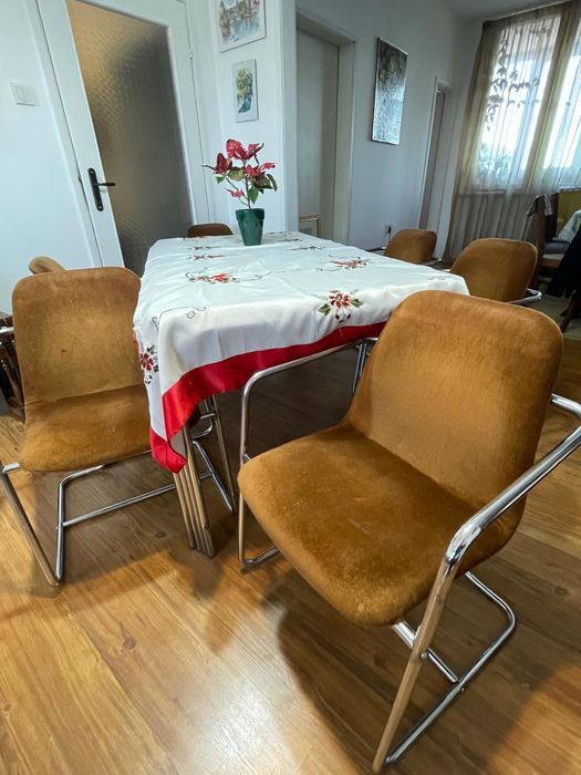 Комплект маса със столове, тръбна конструкция