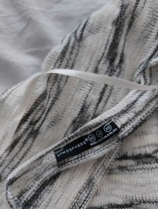 Cardigan alb-negru-gri Atmosphere