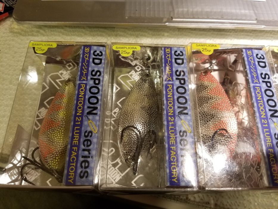 Oscilante PONTOON21 Sampliora 14, 18 si 25 gr. suflate Au/ Ag nu GIPO