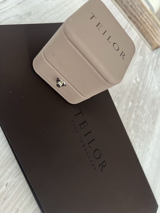 Inel de logodna Teilor din aur galben cu diamante