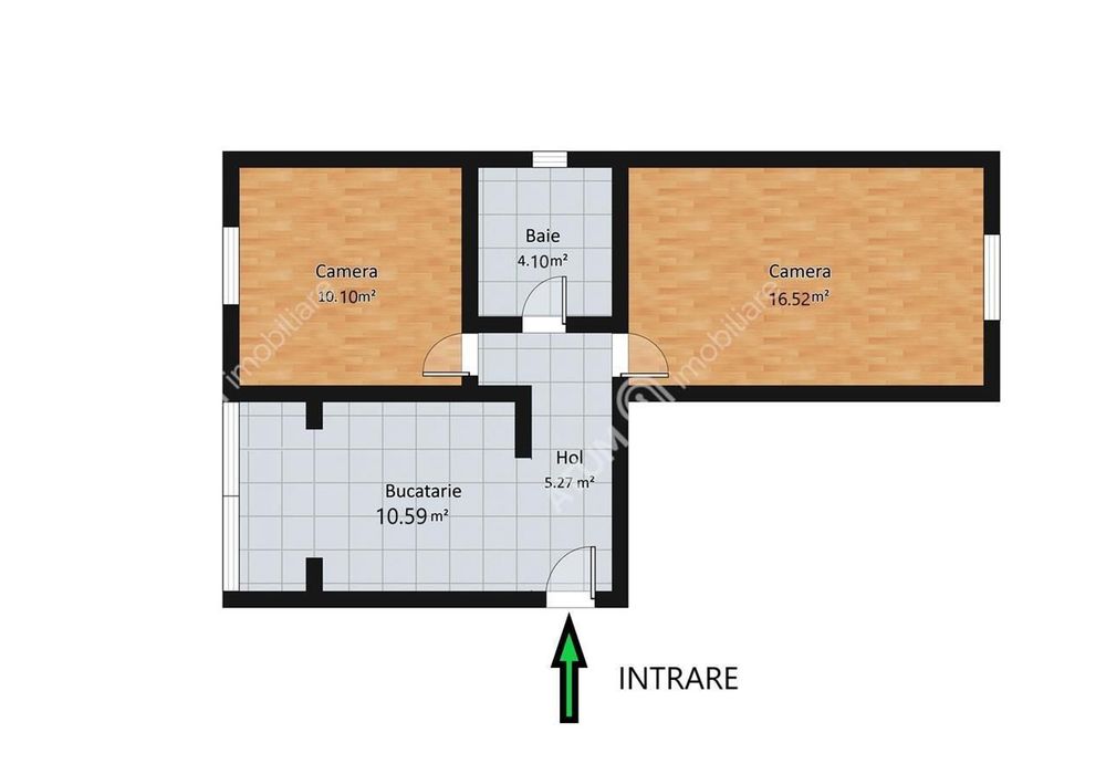 Apartament de 2 camere cu balcon si pivnita zona Valea Aurie — fotografia 3