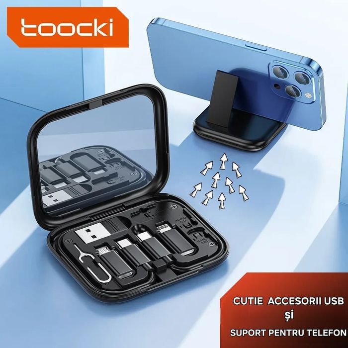 Cutii accesorii USB echipate full.Speed charge.USB/USB C/IOS.Eject pin