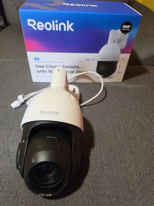 Super oferta. REOLINK P850 RLC-823S2 – Cameră profesională 4K 8MP PoE PTZ cu zoom optic 16×, urmărire automată și vedere nocturnă de până la 80 m