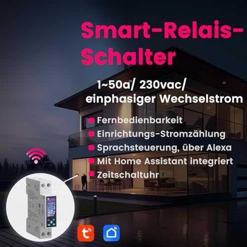 TONGOU WiFi електромер 50A LCD Smart Switch