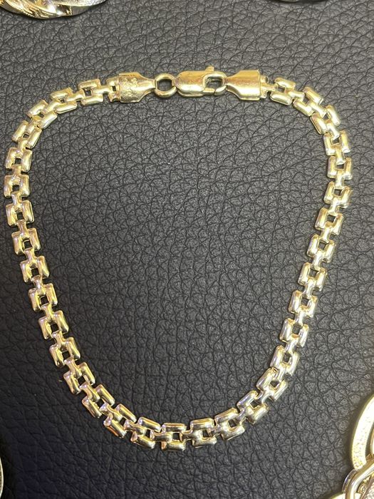 Златен ланец гривна обеци ланче 14 к 585 gold zlato zlaten lanec obeci