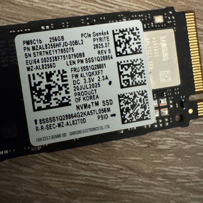 Новый SSD Samsung 990 Evo Plus 256GB PCI 4.0 x4 2242