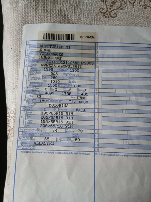 VW Golf 4 1.9 TDI, unic proprietar RO, ITP + asigurare, negociabil