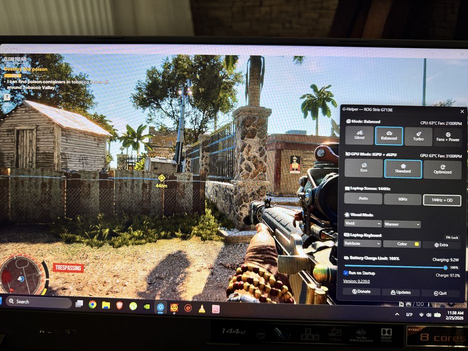 ASUS ROG Strix G17 | 17.3” 144Hz | Ryzen7 | RTX3050Ti | Оптимизиран!