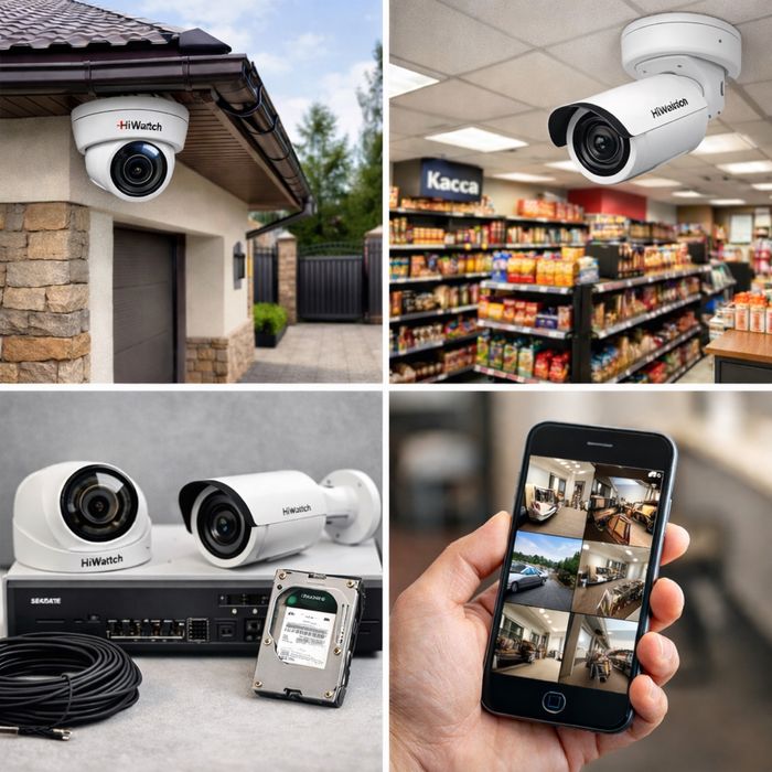 Установка видеонаблюдения под ключ | Камеры | Просмотр с телефона