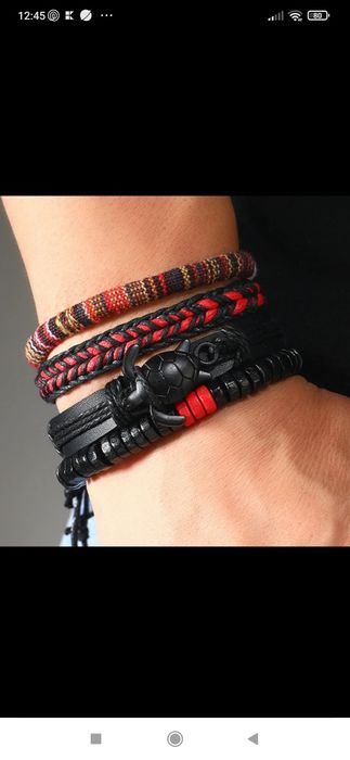 Кожена  гривна стилна