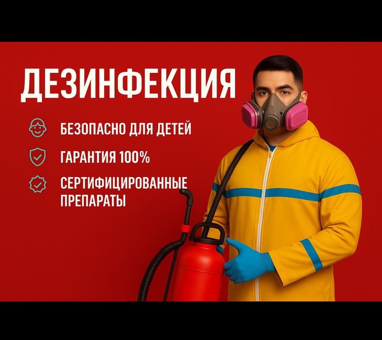Дезинфекция и дезинсекция помещений с официальной гарантией/крыса/мышь