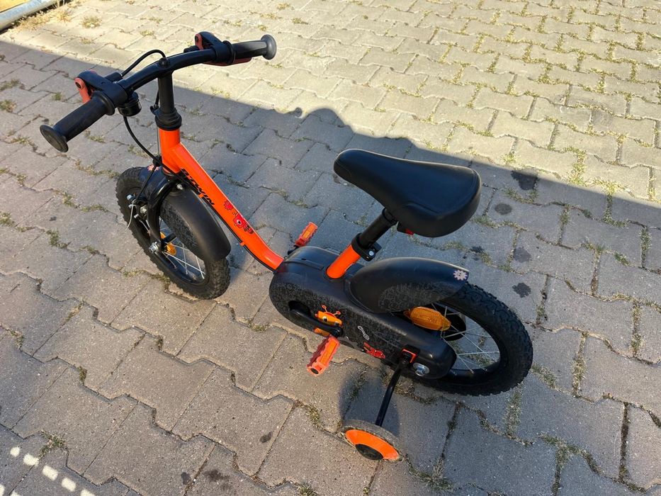Bicicleta cu roti ajutatoare, 14 inch, 3-5 ani, B-TWIN 500 ROBOT B'TWIN