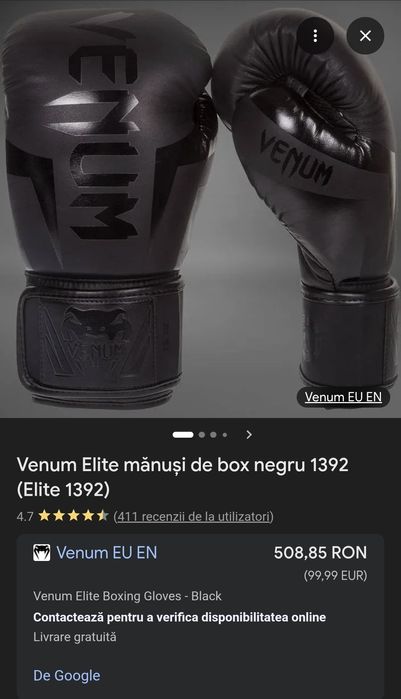 Premium Manusi Box Venum Elite 14oz