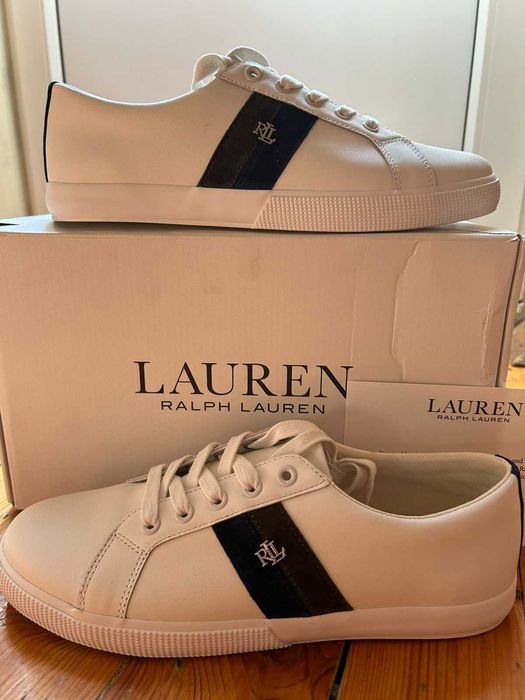Дамски кожени маратонки Ralph Lauren - бяло- оригинални - нови, EU40