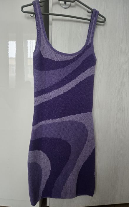 Чисто нова плетена лилава рокля
