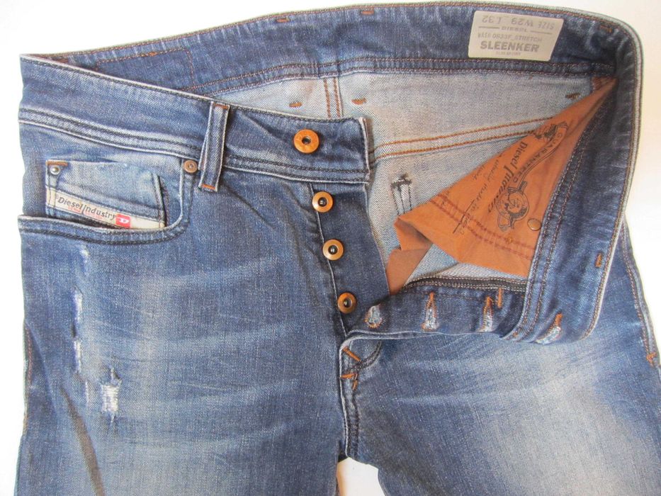 Blugi Diesel Sleenker, W29 L32, wash 0833F_STRETCH, 98%bumbac+2%elasthan, 1+3nasturi, stare f buna