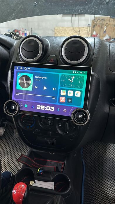 Установка андроид магнитолы, усилители, камеры.