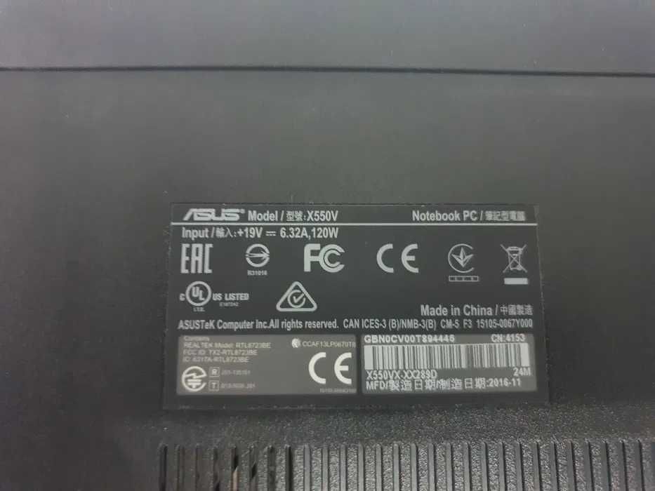 Vand Asus X550V NVIDIA 950M 2GB, 8GB RAM, 1TB HDD, 240GB SSD