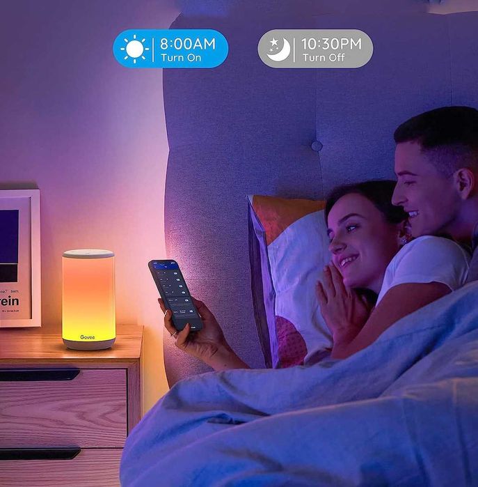Lampa LED inteligenta Govee Aura Smart H6052 RGBWW, Wi-Fi, sincronizare muzica, lumina alba si colorata, 350 lm, compatibi Alexa/Google Assistant,1280