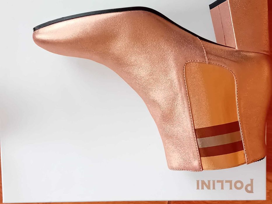 Ghete Pollini dama, piele naturala